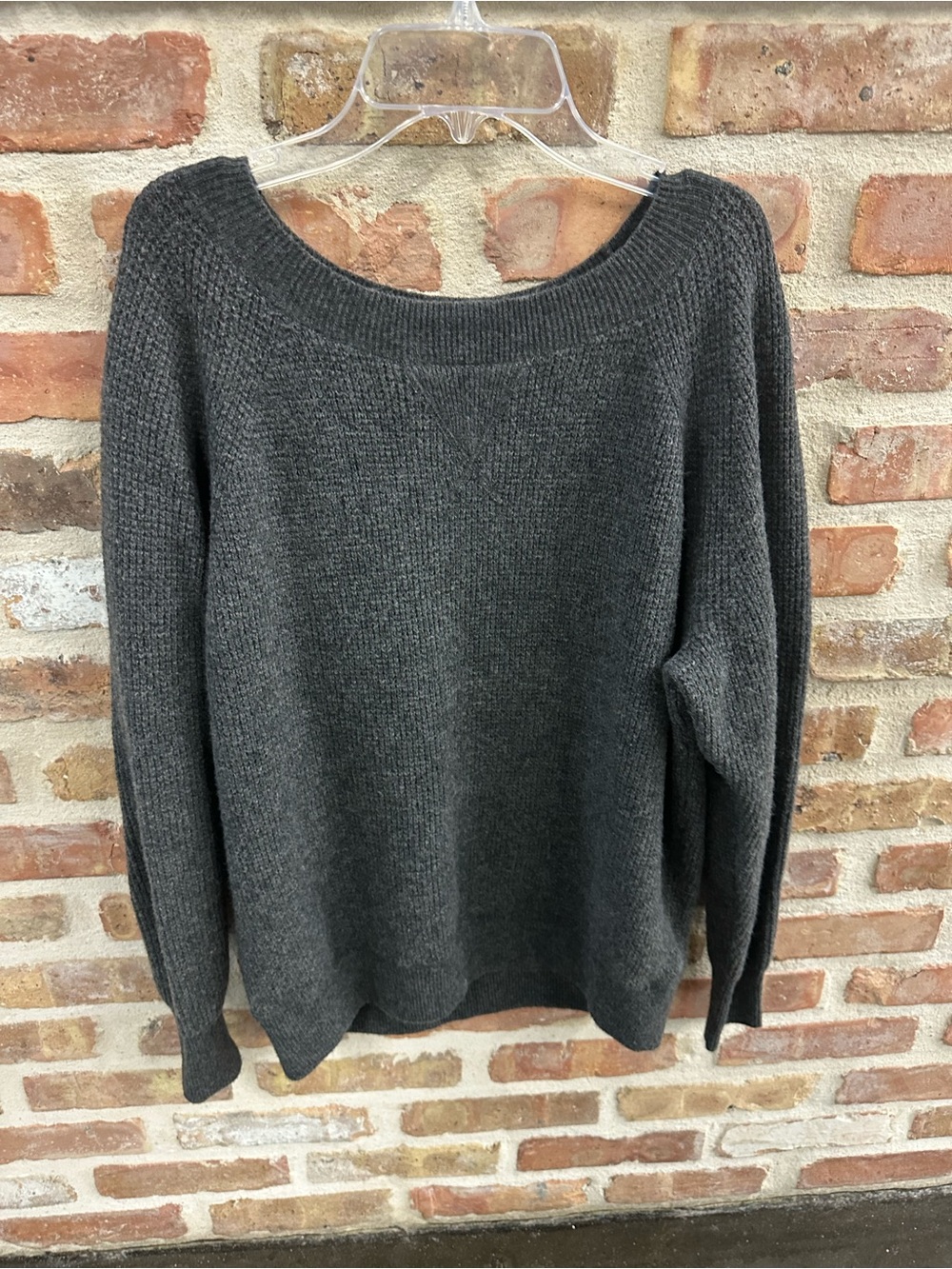 J. Crew Charcoal Gray Crewneck Knit Sweater